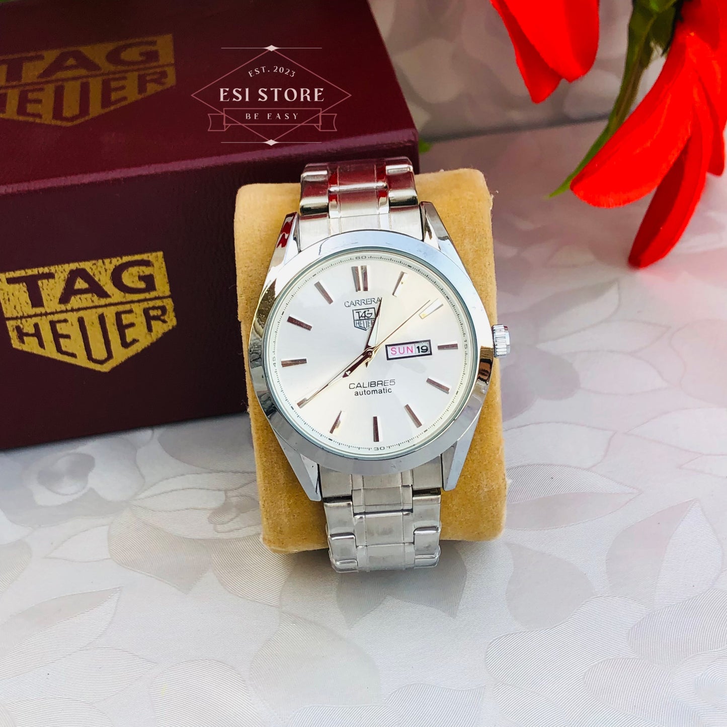 Tagg Heuerr Day Date Chain Watch