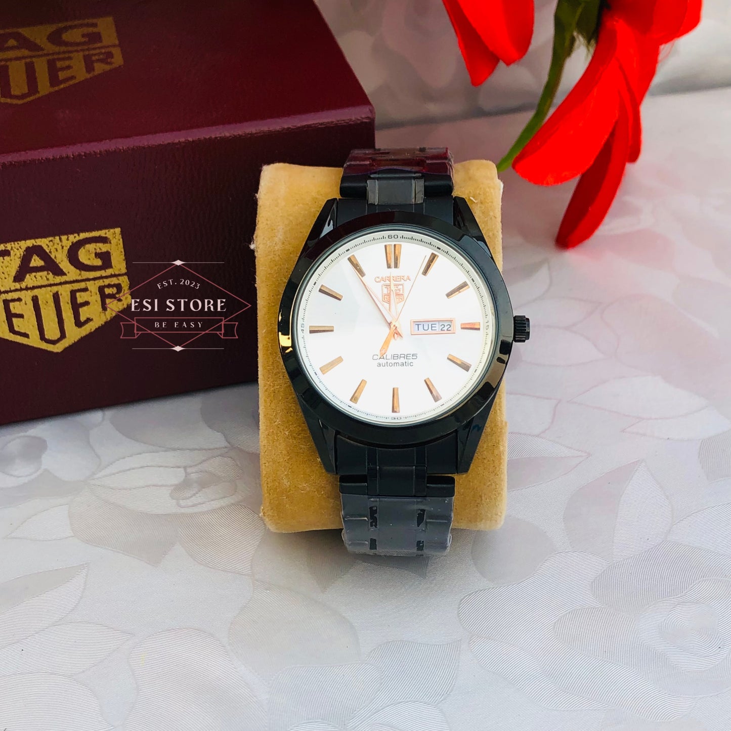 Tagg Heuerr Day Date Chain Watch